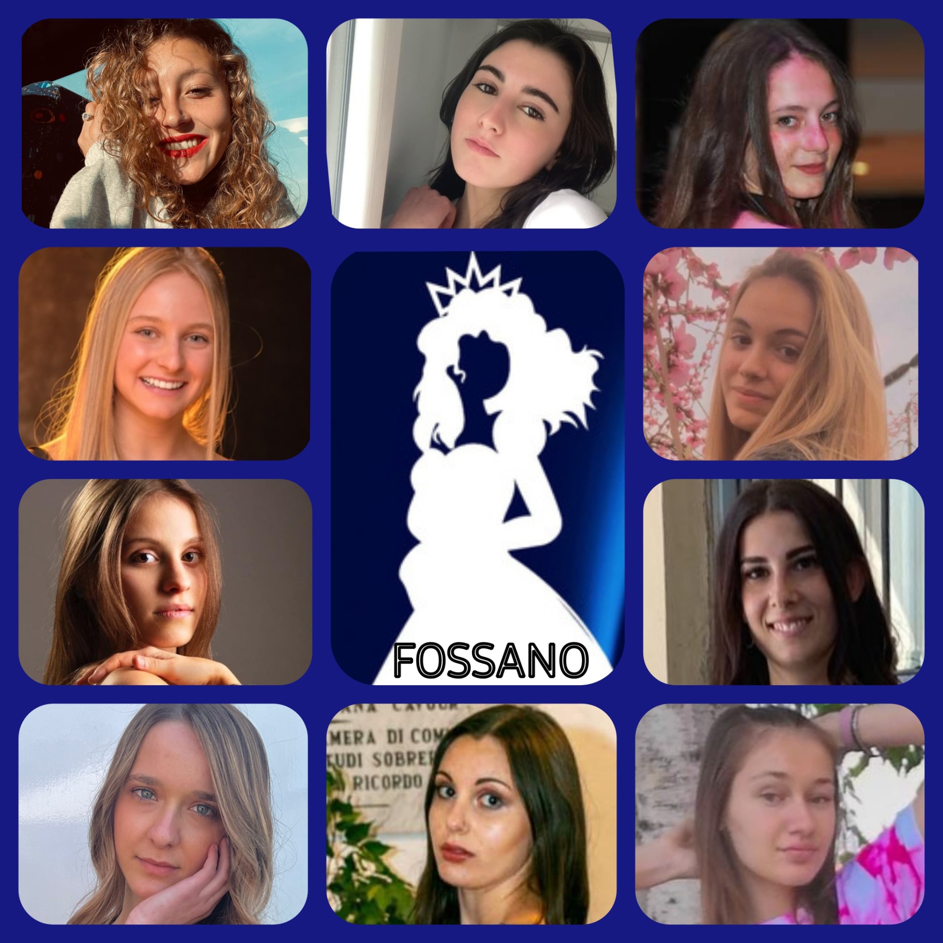 Le 10 pretendenti al titolo di: " Miss Damigella d'Onore Fossano 2022"